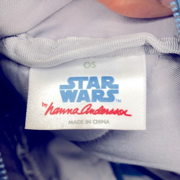 STAR WARS Hanna Anderson gray back pack. R2D2 Yoda, C-3PO, Darth Vader graphics - Picture 3 of 16